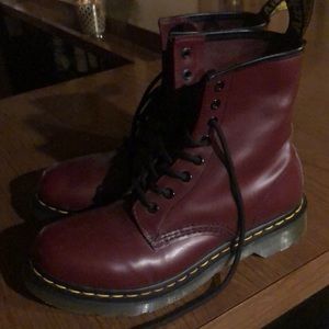 Burgundy Doc Martins